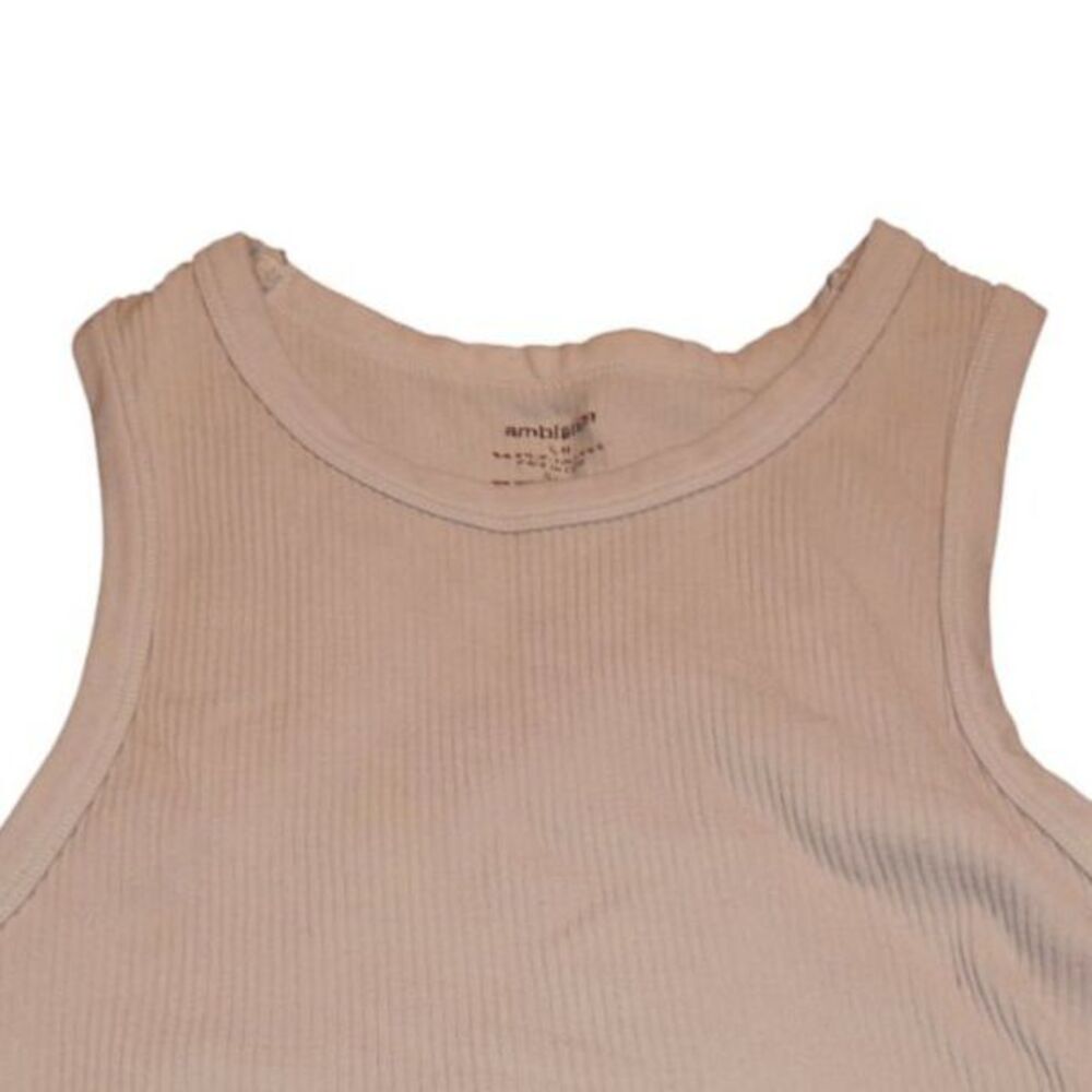 AMBIANCE women's junior's small nylon spandex ribbed crop tank top - Picture 3 of 5